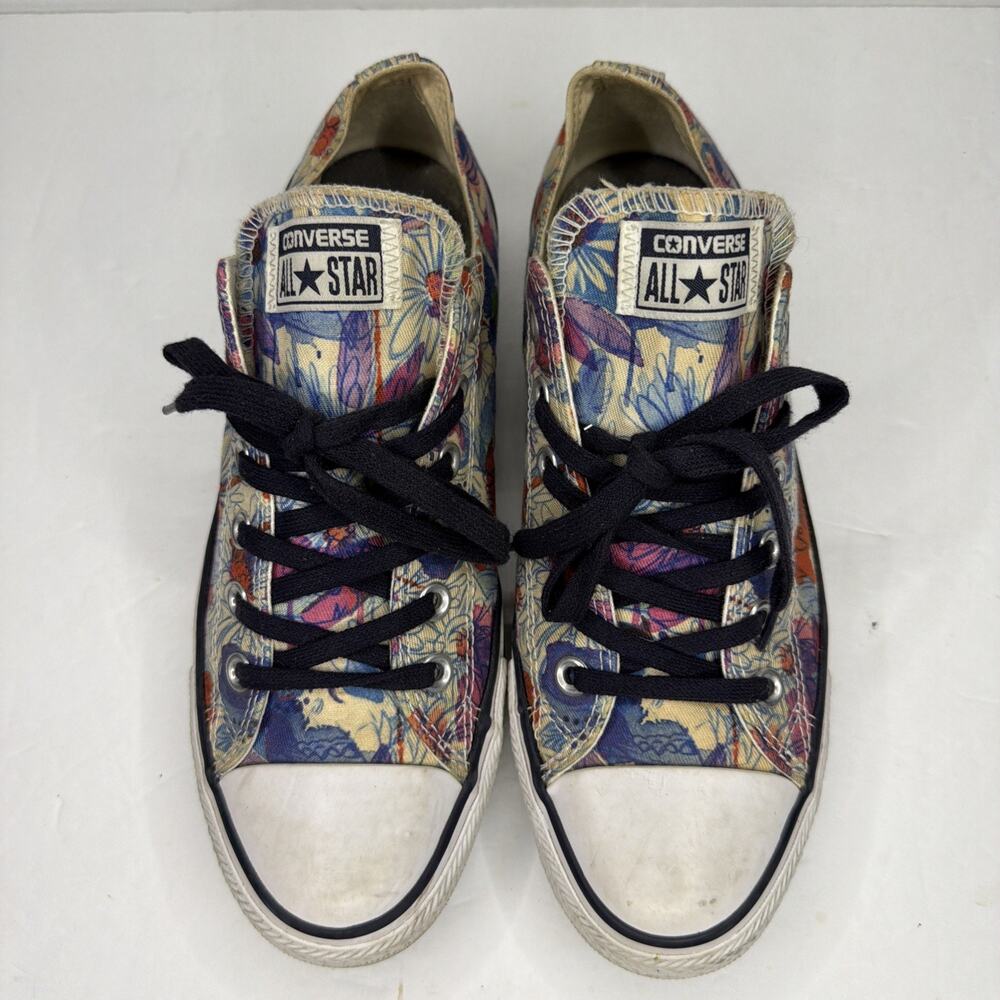Converse Sneakers Women’s 9 Chuck Taylor Lace Up Floral Flower Shoes - Picture 2 of 9